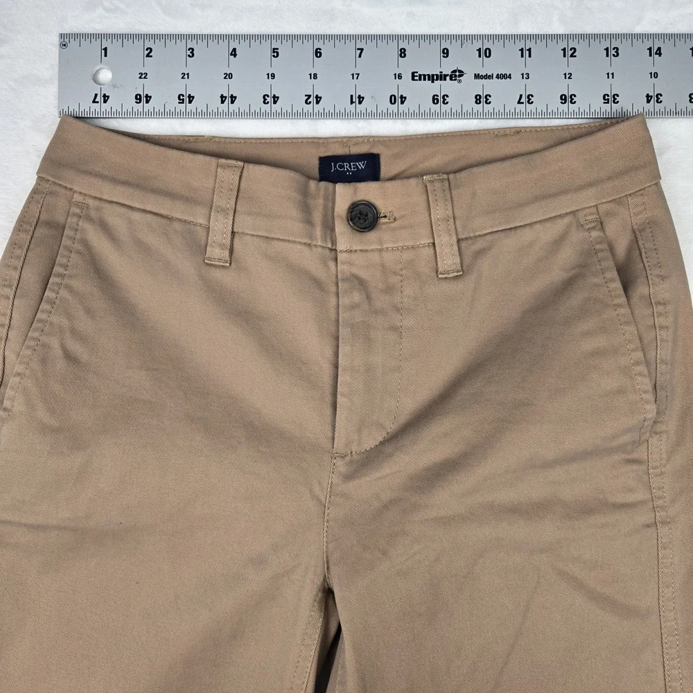 J.Crew Women's High Rise Girlfriend Chino Pants Camel Tan AD156 Size‎ 00 NWT - Picture 9 of 13